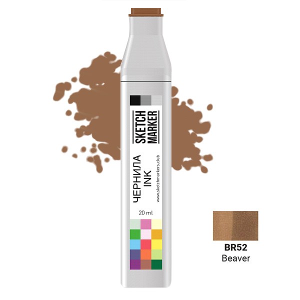 

Заправка для маркеров Sketchmarker на спиртовой основе BR52 Бобер, SI-BR52