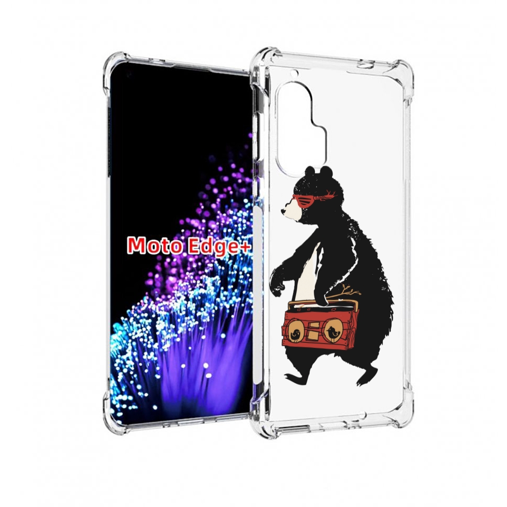 

Чехол MyPads Музыкальный медведь для Motorola Edge+ Plus, Прозрачный, Tocco