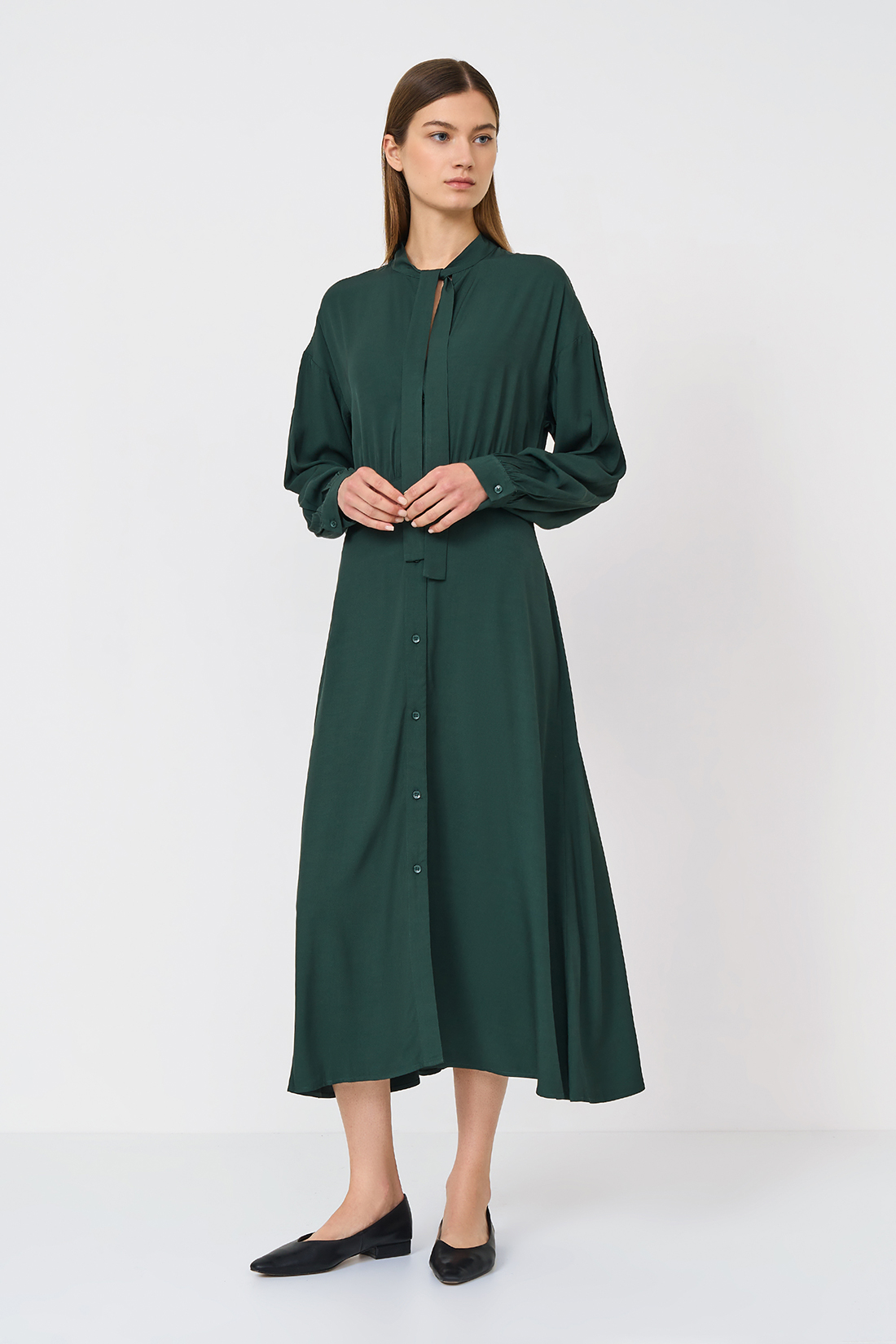 Платье женское Baon B4523504 зеленое M
