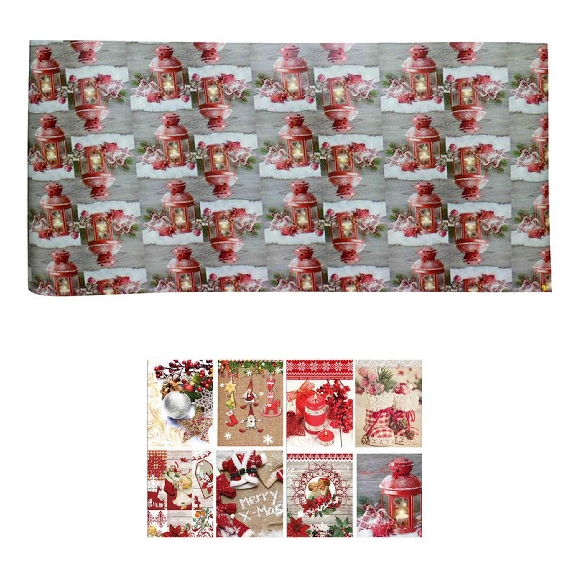 

Бумага упаковочная подарочная 70 x 500 см Due Esse Christmas Natalizia в ассортименте