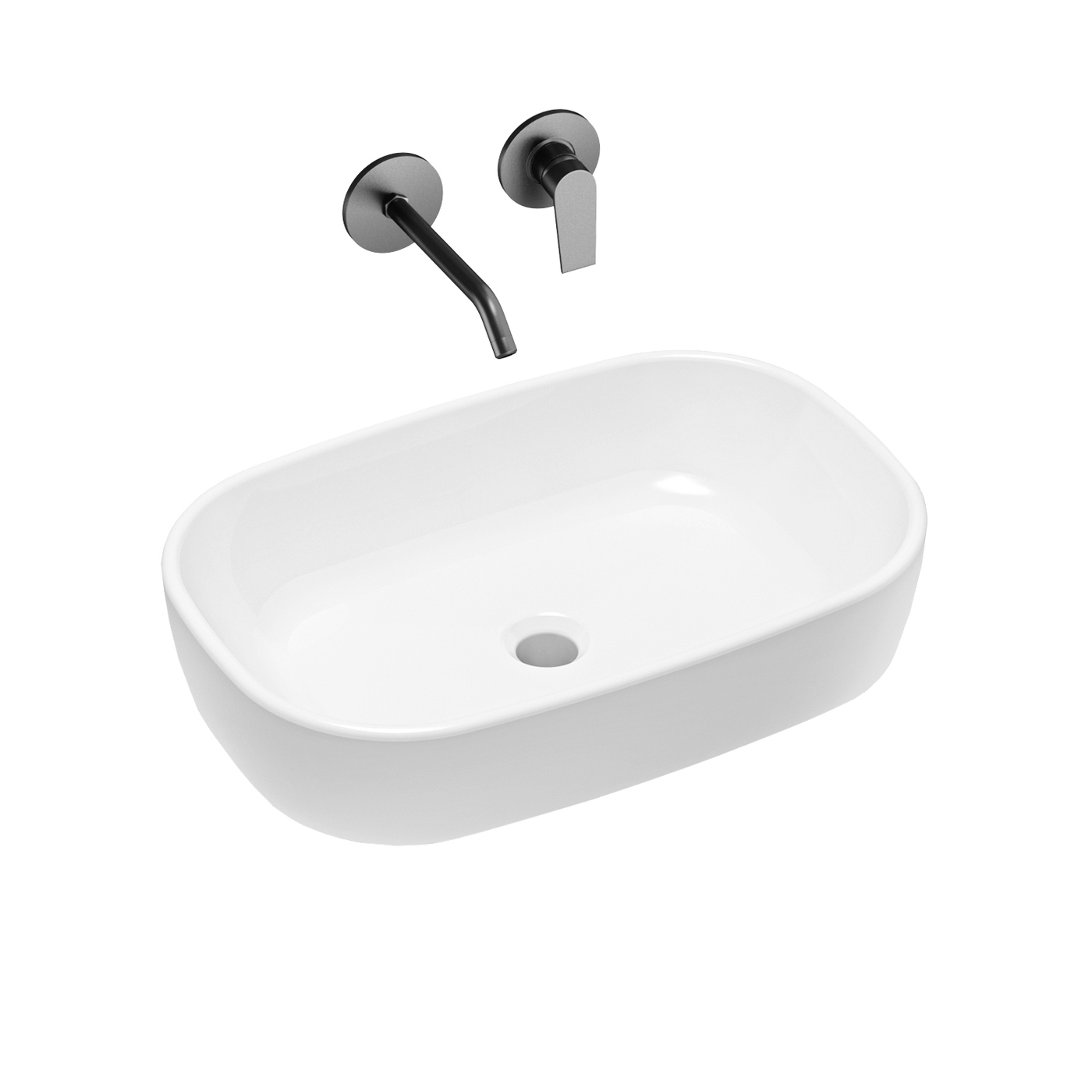 фото Комплект 2 в 1 lavinia boho bathroom sink 21510023, накладная раковина 54 см