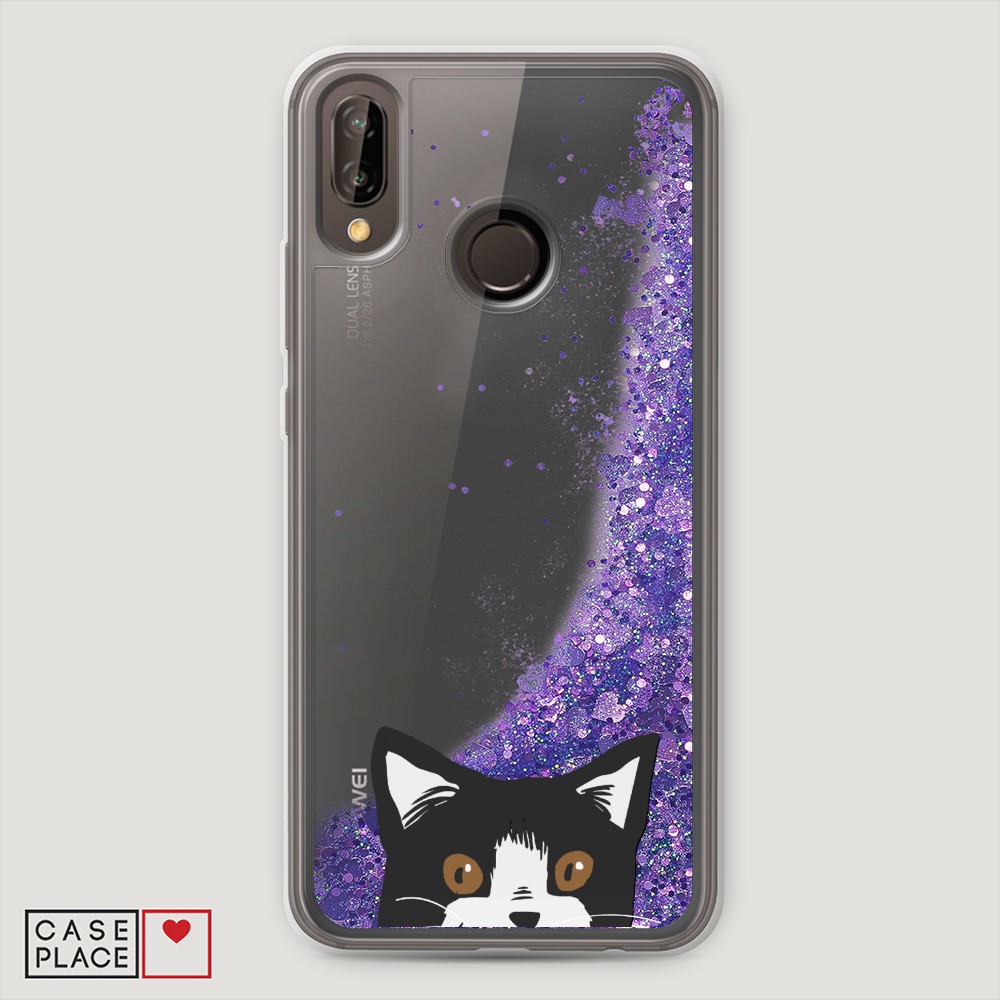 

Чехол Awog на Huawei P20 Lite/Nova 3e "Подглядывающий кот", Разноцветный, 64492-1