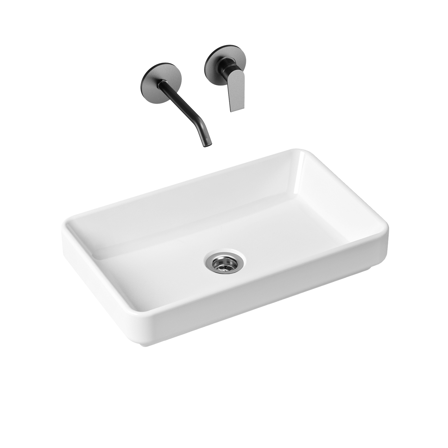 

Комплект 3 в 1 Lavinia Boho Bathroom Sink Slim 21510028, накладная раковина 55 см