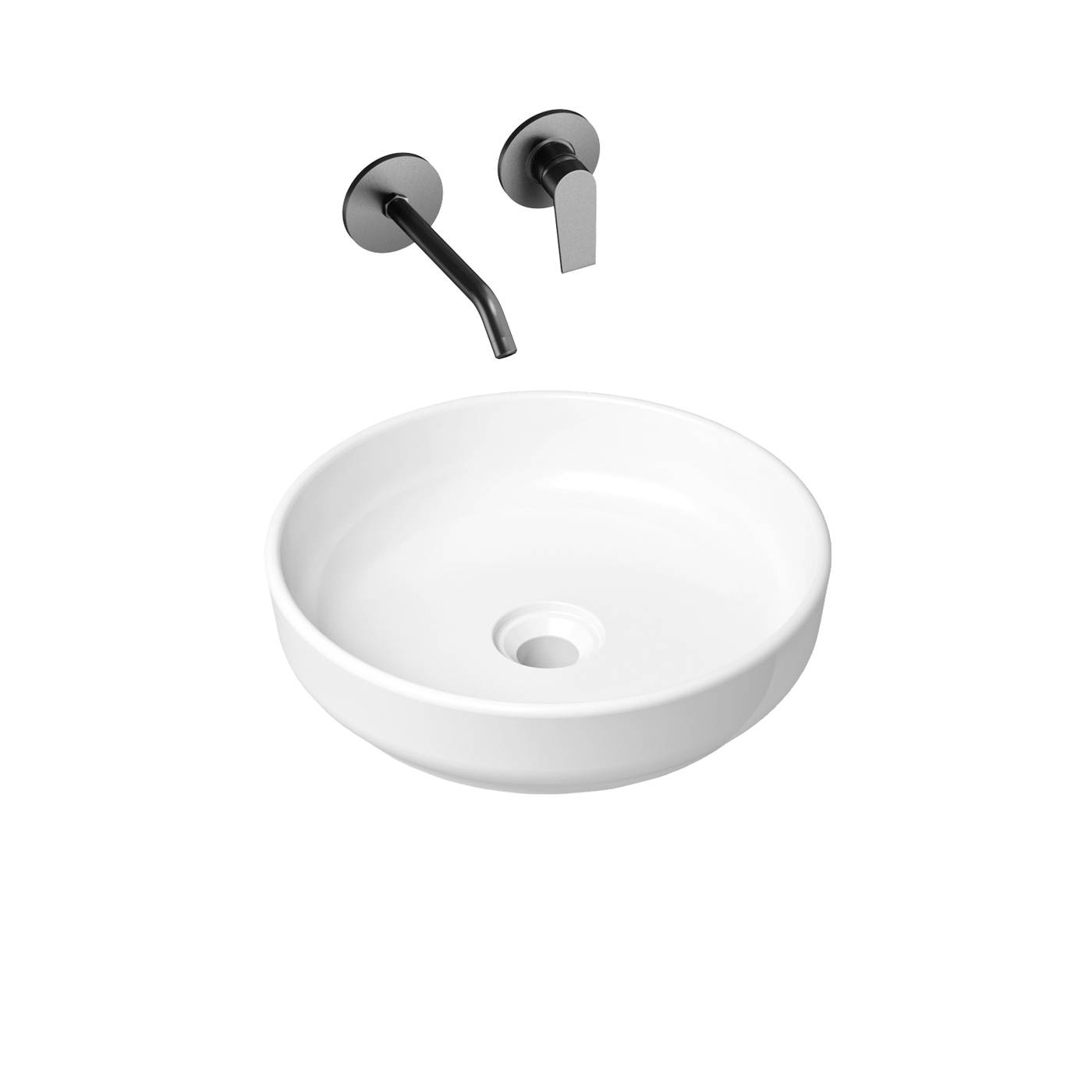 фото Комплект 2 в 1 lavinia boho bathroom sink slim 21510032, накладная раковина 40 см