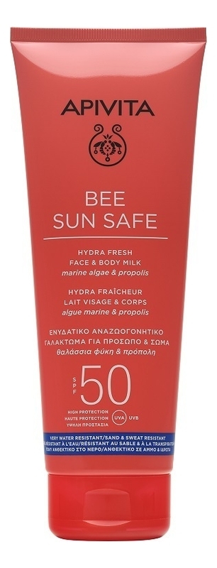 Солнцезащитное молочко Apivita Bee Sun Safe Hydra Fresh SPF50, 200 мл