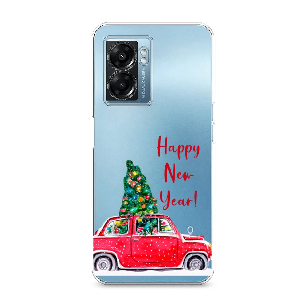 

Чехол на Oppo A57 5G/OnePlus Nord N300 5G "Happy New Year", Красный;зеленый, 2510250-5
