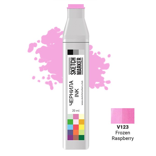 

Заправка для маркеров Sketchmarker на спиртовой основе V123 Замороженная малина, Розовый, SI-V123