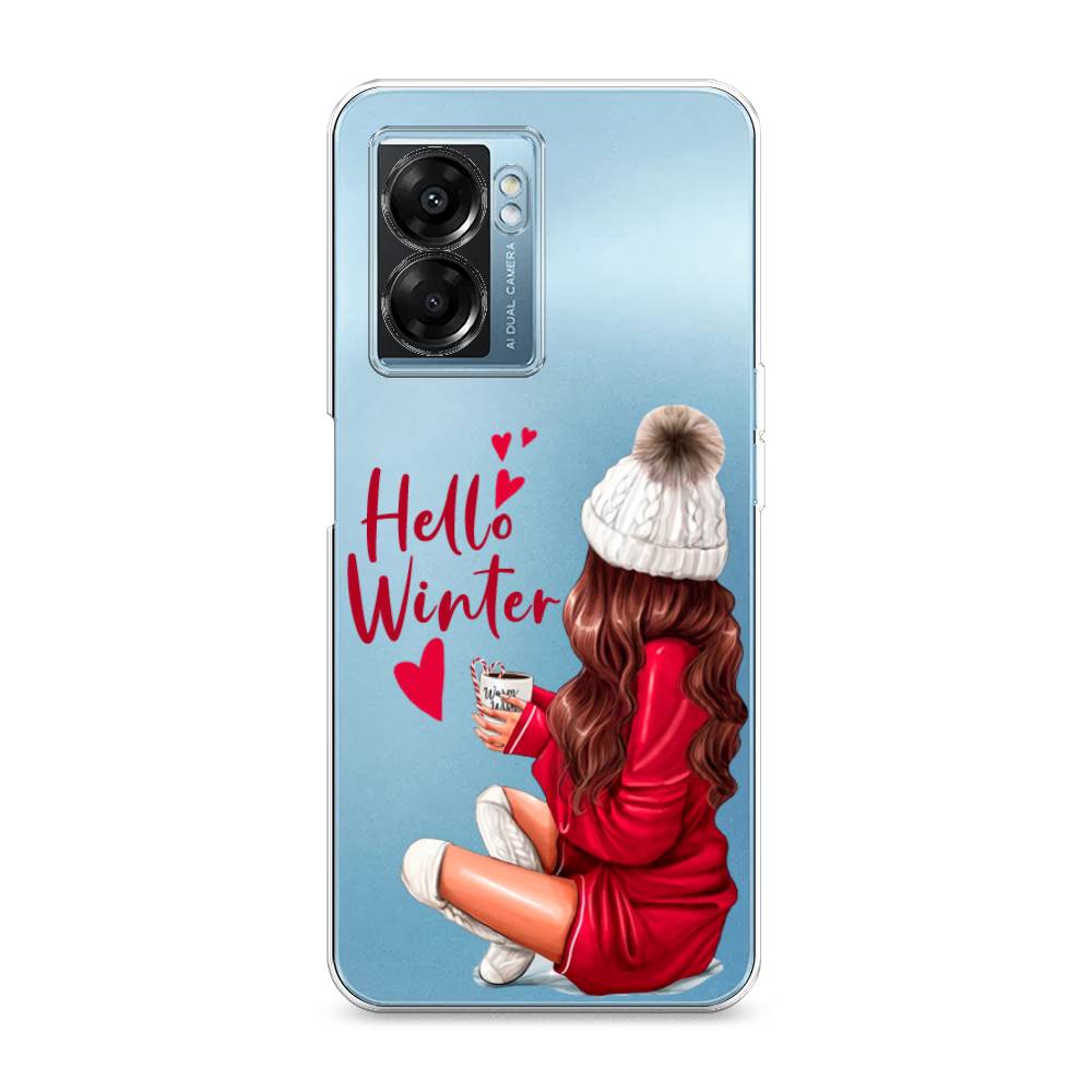 

Чехол на Oppo A57 5G/OnePlus Nord N300 5G "Hello winter", Красный;белый;коричневый, 2510250-5