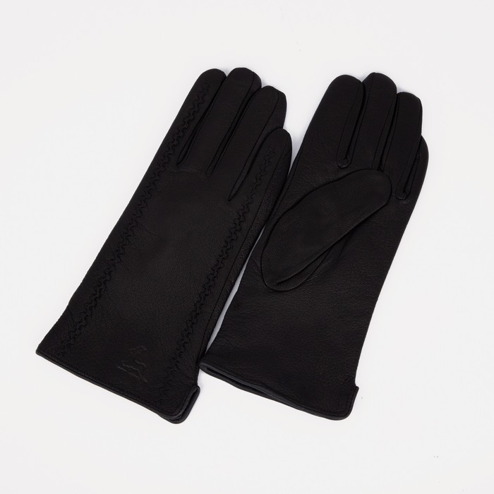 

Перчатки женские NoBrand 9323193 чёрные, р. 7, 9323193