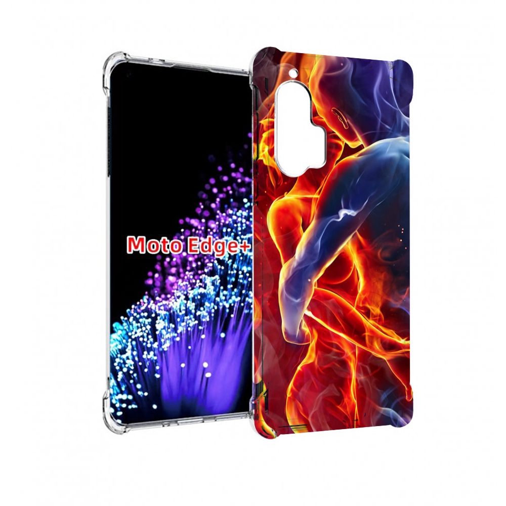 

Чехол MyPads Огонь-вода для Motorola Edge+ Plus, Прозрачный, Tocco