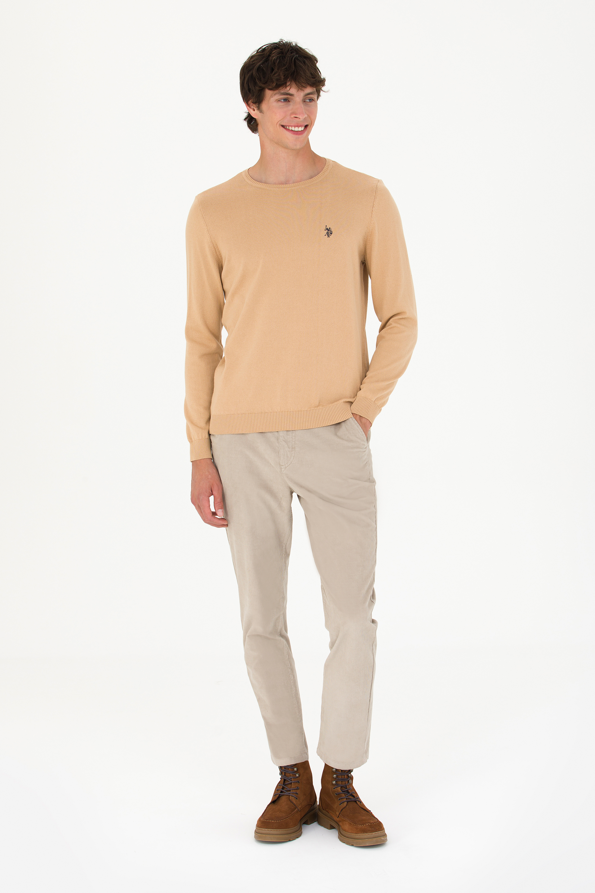 

Брюки мужские U.S. POLO Assn. G081SZ0780BARES бежевые 32, Бежевый, G081SZ0780BARES