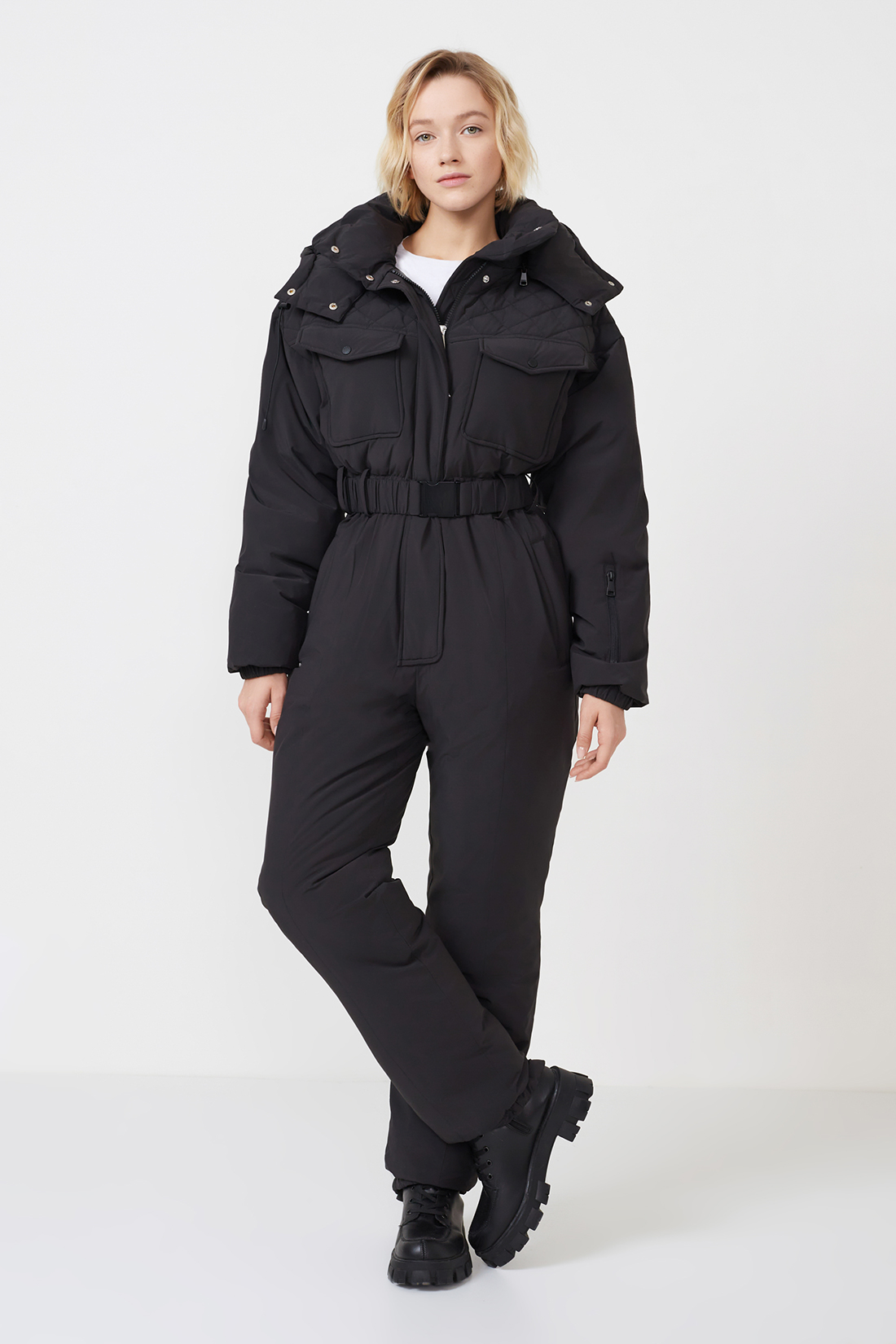 

Зимний комбинезон женский Baon B4923502 черный XXL, B4923502