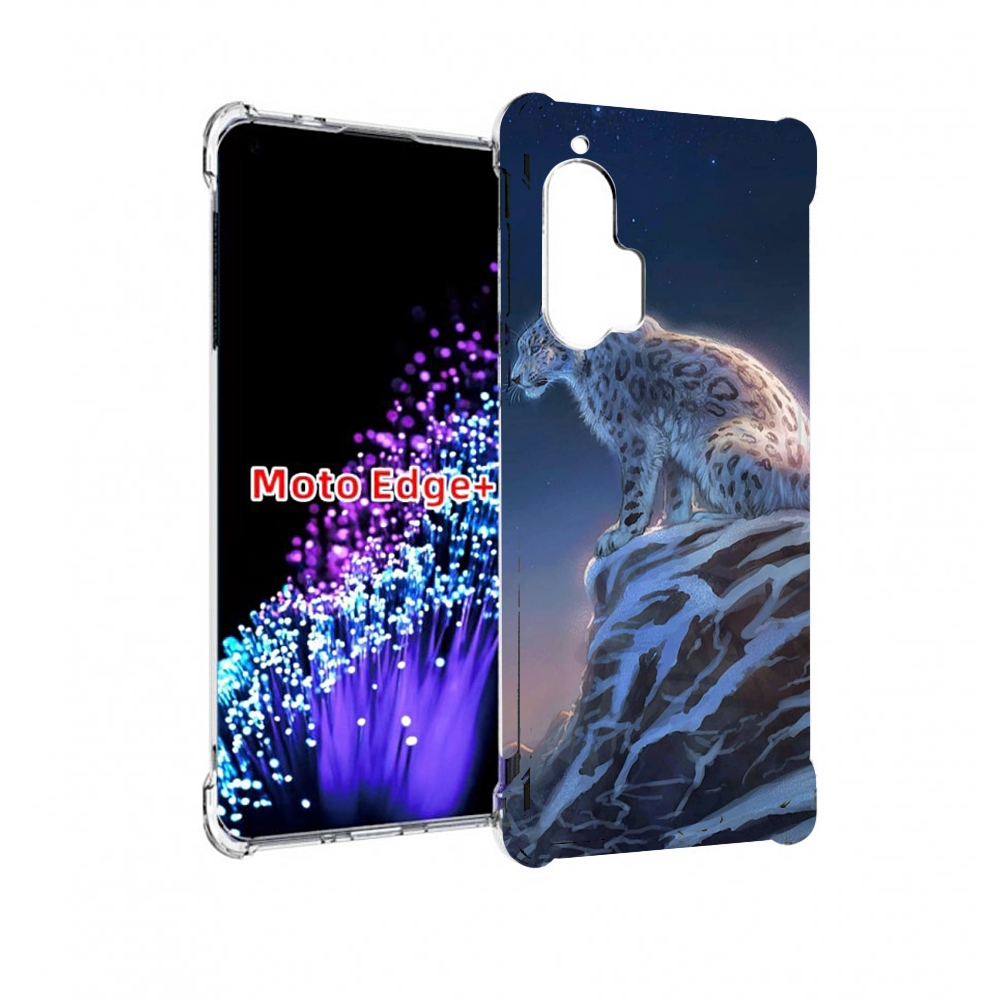 

Чехол MyPads Одинокий-Барс для Motorola Edge+ Plus, Прозрачный, Tocco