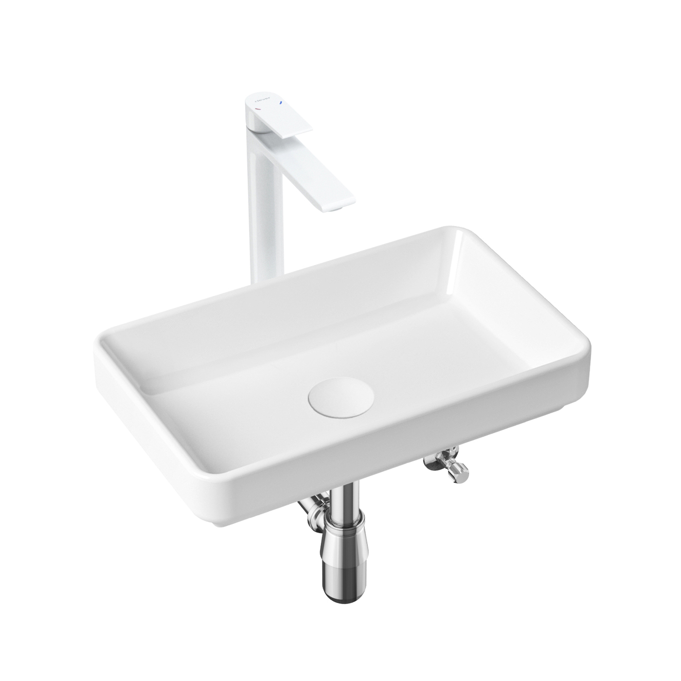 

Комплект 5 в 1 Lavinia Boho Bathroom Sink Slim 21510049, накладная раковина 55 см