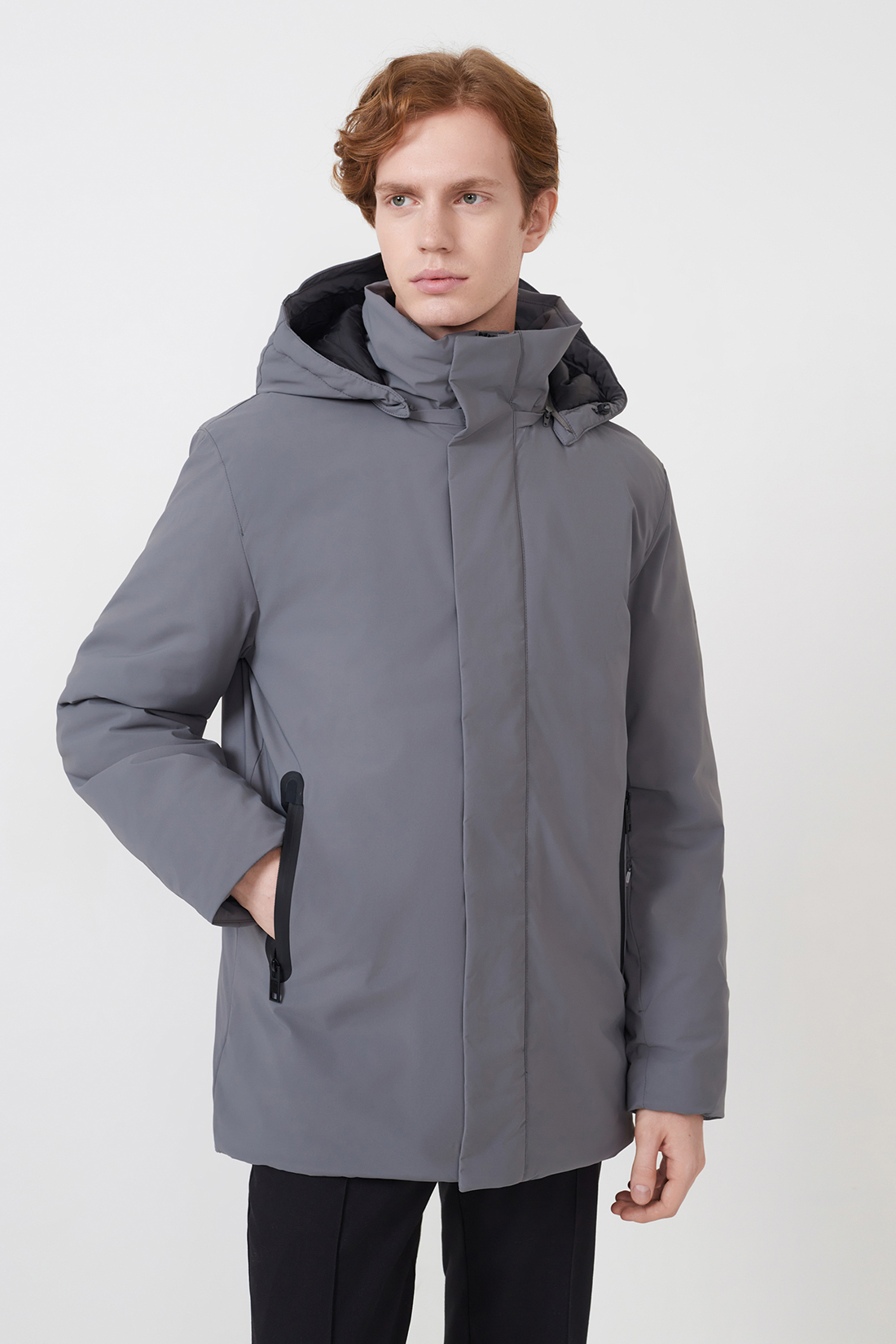 

Зимняя куртка мужская Baon B5323513 серая XXL, Серый, B5323513