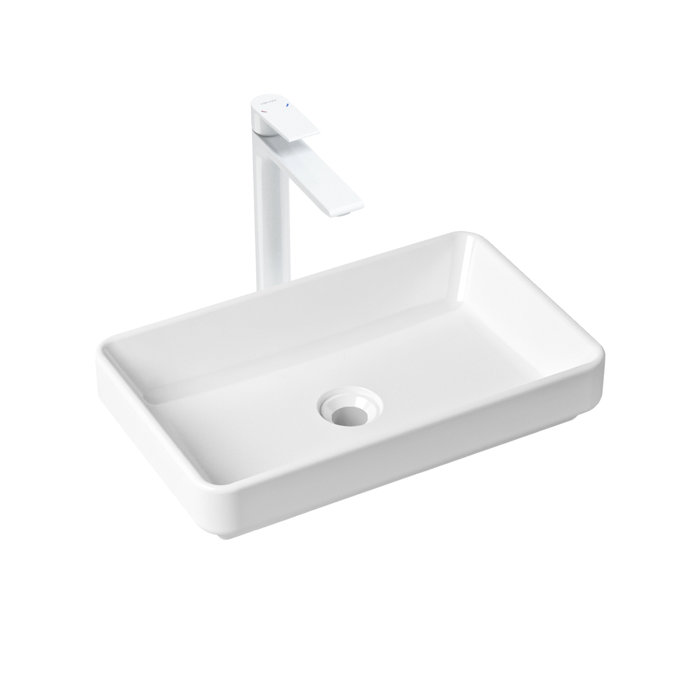 фото Комплект 2 в 1 lavinia boho bathroom sink slim 21510053, накладная раковина 55 см