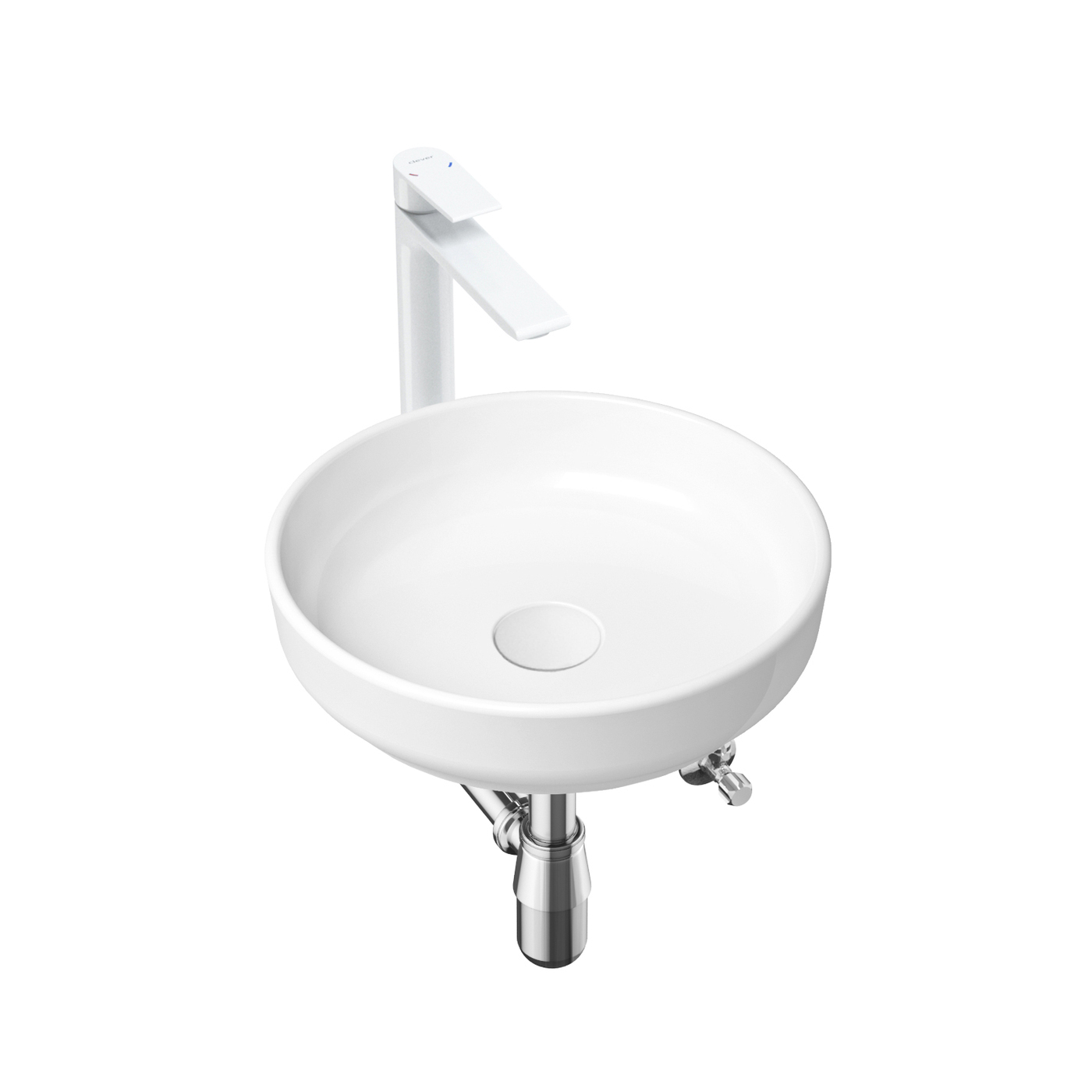 фото Комплект 5 в 1 lavinia boho bathroom sink slim 21510055, накладная раковина 40 см