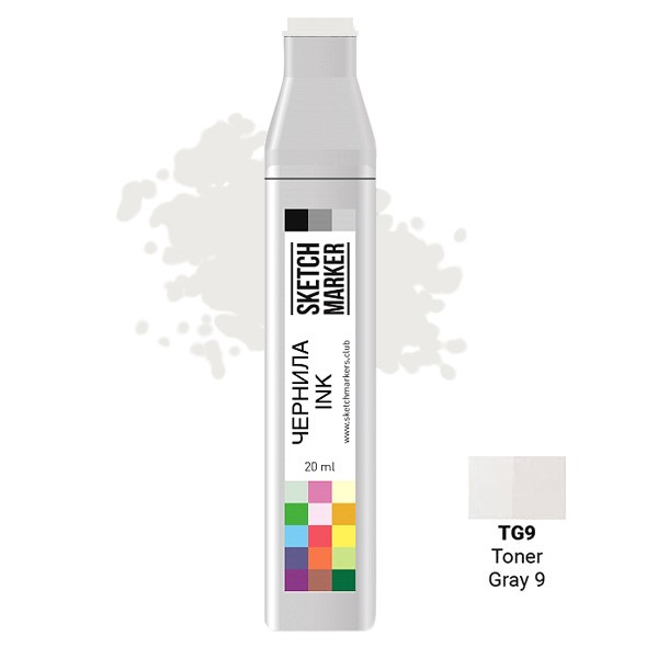 

Заправка для маркеров Sketchmarker на спиртовой основе TG9 Тонированный серый 9, SI-TG9