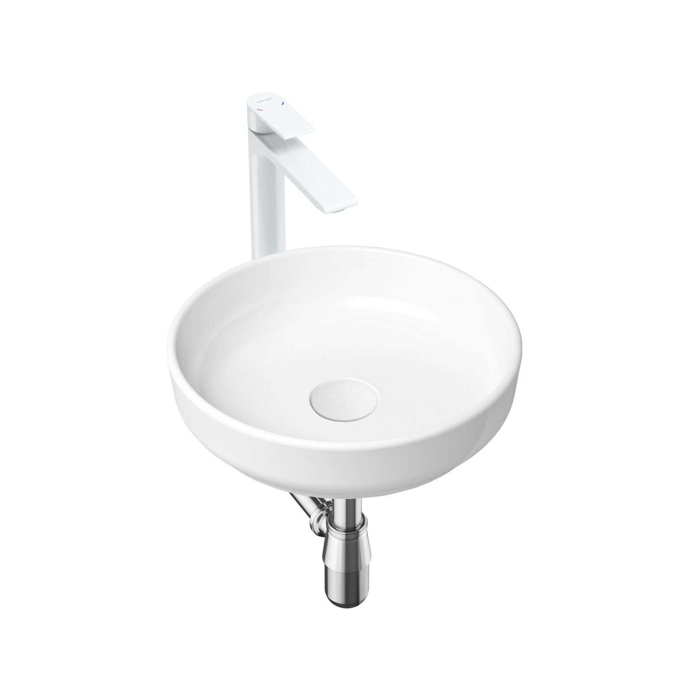 фото Комплект 4 в 1 lavinia boho bathroom sink slim 21510057, накладная раковина 40 см