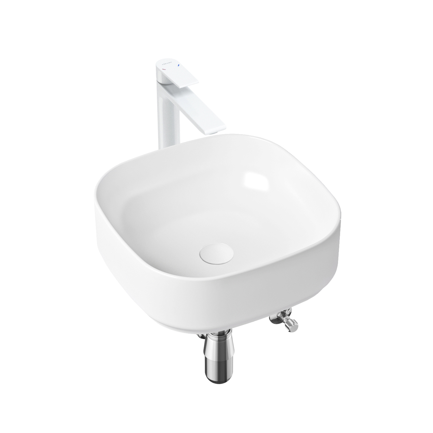 фото Комплект 5 в 1 lavinia boho bathroom sink slim 21510061, накладная раковина 40 см