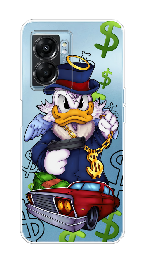 

Чехол на Oppo A57 5G/OnePlus Nord N300 5G "Scrooge McDuck with a Gold Chain", Красный;синий;белый, 2510250-6