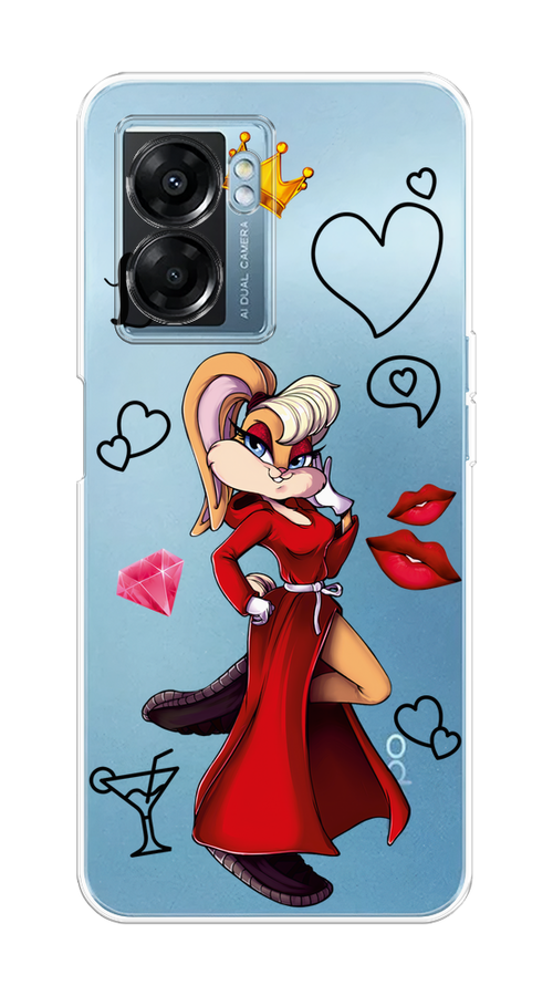 

Чехол на Oppo A57 5G/OnePlus Nord N300 5G "Rich Lola Bunny", Красный;бежевый;оранжевый, 2510250-6