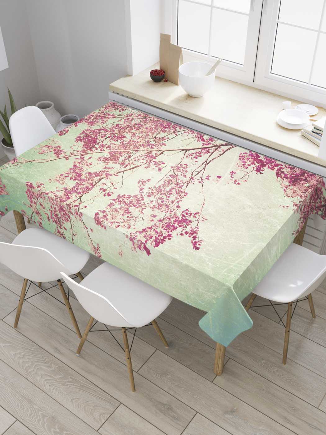 

Скатерть прямоугольная JoyArty "Винтажная ветка сакуры" из сатена, 120x145 см, Винтажная ветка сакуры