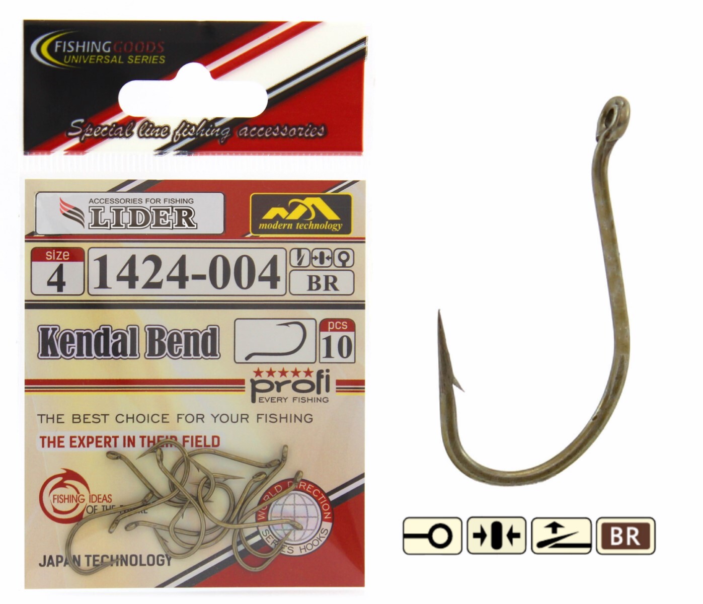 Крючок LIDER KENDAL BEND BR №1 10 шт