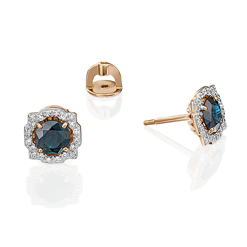 

Серьги из красного золота с сапфиром/бриллиантом PLATINA jewelry 02-0751-00-105-1110-30, 02-0751-00-105-1110-30