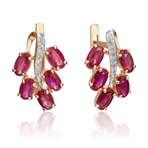 

Серьги из красного золота с рубином/бриллиантом PLATINA jewelry 02-0789-00-107-1110-30, 02-0789-00-107-1110-30