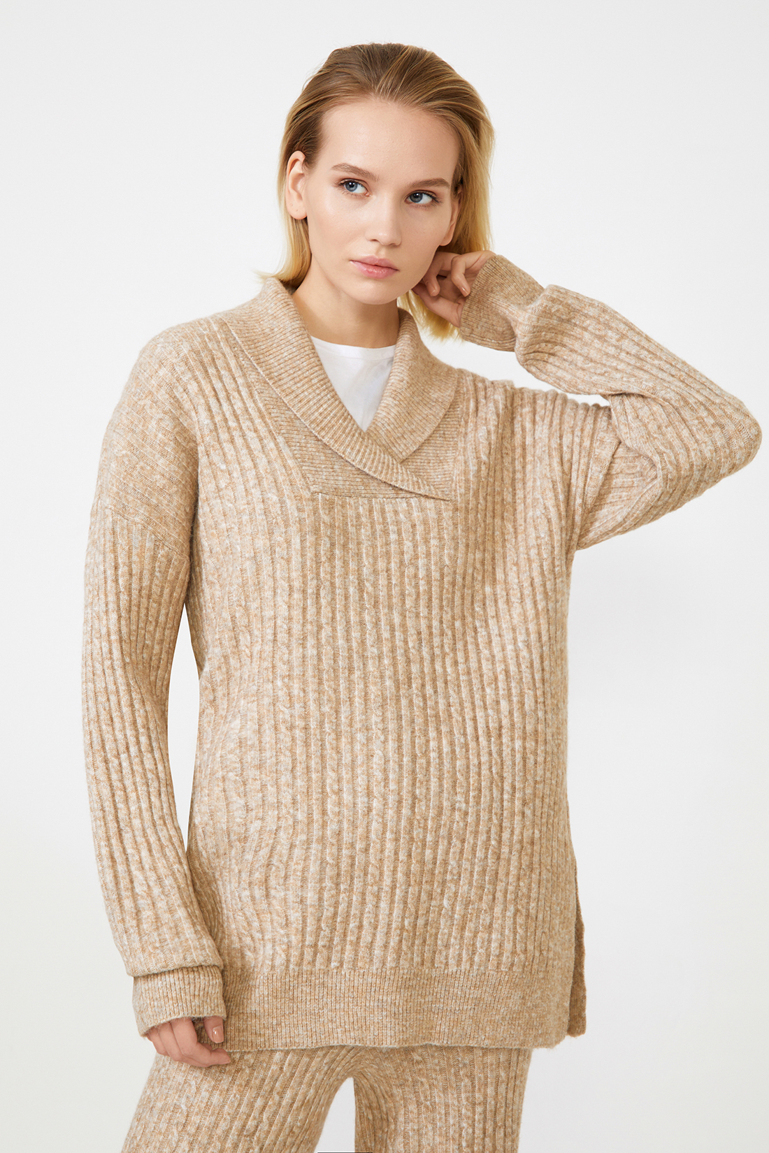 

Пуловер женский Baon B1323549 бежевый L, B1323549