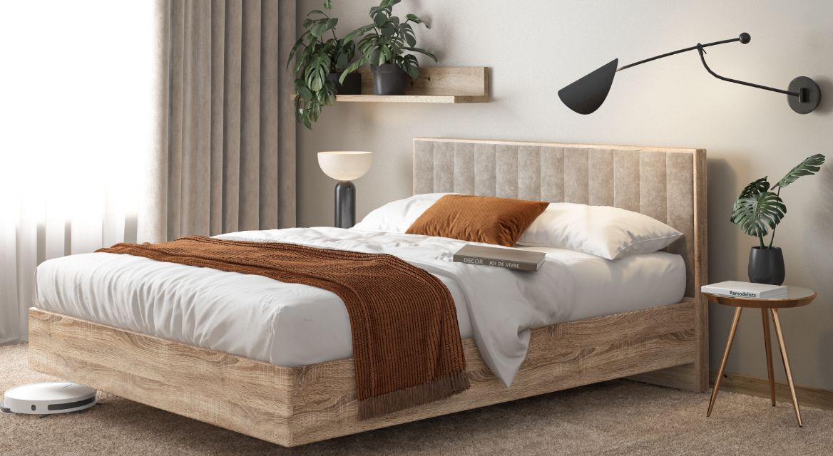 

Кровать Askona Jessica Grand Дуб сонома Casanova Stone 160х200, Бежевый;коричневый