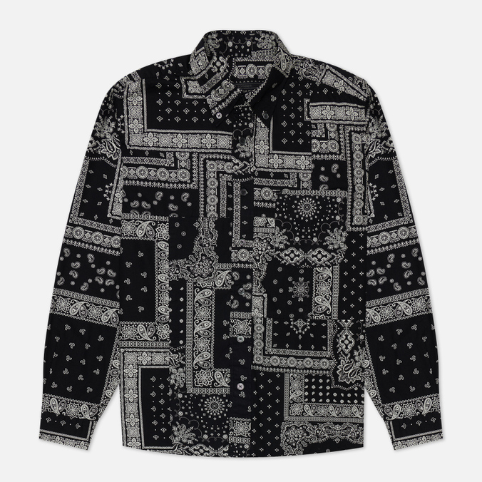 

Мужская рубашка SOPHNET. Patch Work Big B.D. чёрный, Размер S, Patch Work Big B.D.