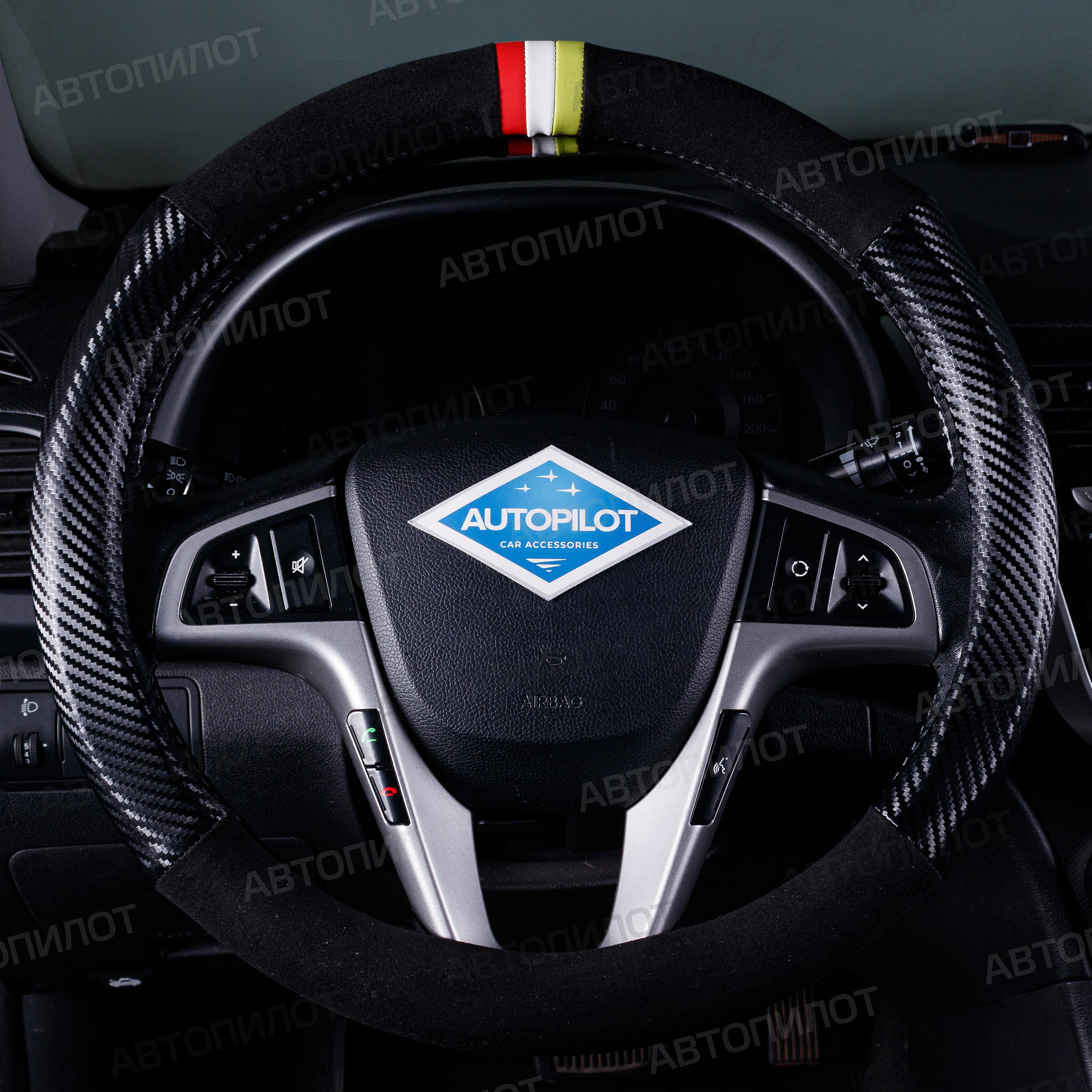 

Оплетка на руль Автопилот Hyundai-1298-BLW-002001-1 Хендай Стария (2021-2024) фургон, Черный