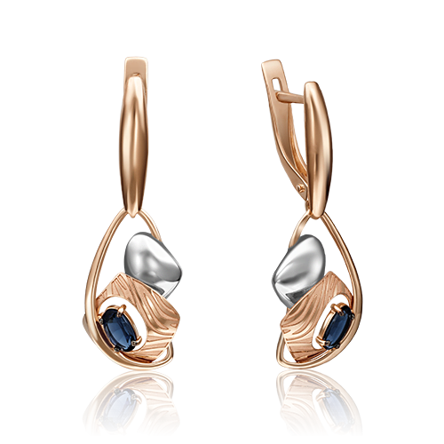 

Серьги из красного золота с сапфиром PLATINA jewelry 02-4214-00-102-1110-30, 02-4214-00-102-1110-30