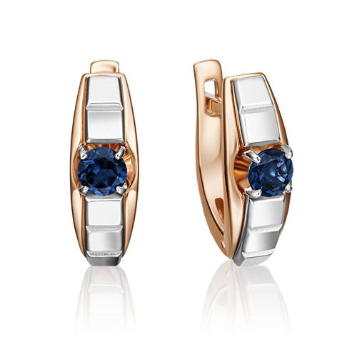 

Серьги из белого золота/красного золота с сапфиром PLATINA jewelry 02-4218-00-102-1111-30, 02-4218-00-102-1111-30