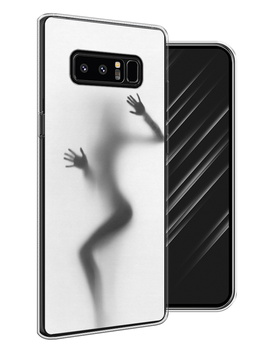 

Чехол Awog на Samsung Galaxy Note 8 "Девушка в душе", Серый;белый;черный, 25250-7