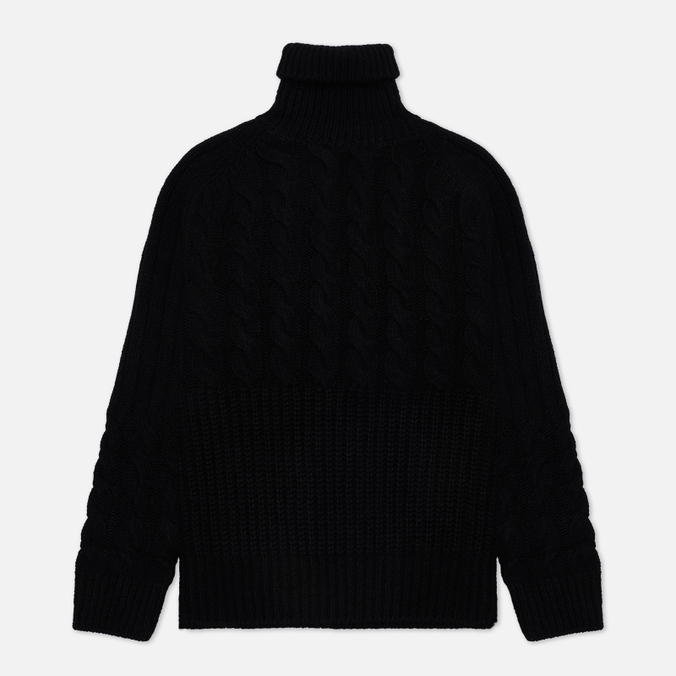 Мужской свитер SOPHNET. Cable Mix Turtle Neck чёрный, Размер S