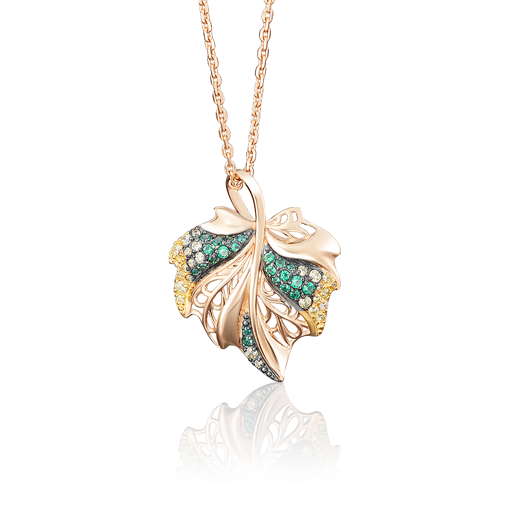 

Кулон из красного золота PLATINA jewelry 03-2544-00-404-1110-24, фианит, 03-2544-00-404-1110-24