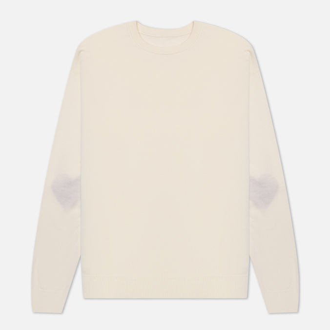 Мужской свитер SOPHNET. Heart Elbow Pattern Crew Neck белый, Размер S