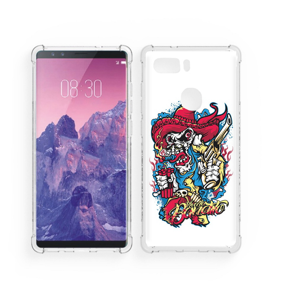 

Чехол MyPads Tocco для ZTE Nubia Z17S нарисованный скелет с писталетом (PT94929.470.513), Прозрачный, Tocco