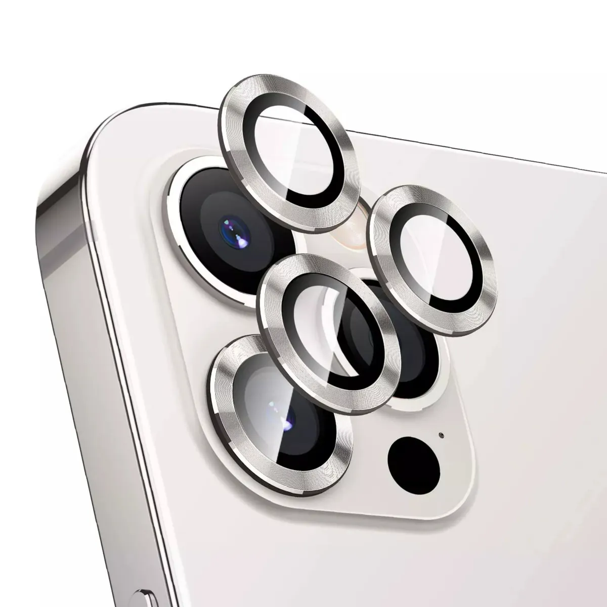 

Защитное стекло линзы на камеру iPhone 12 Pro / Серебристый, Cam Lens iPhone 12 Pro