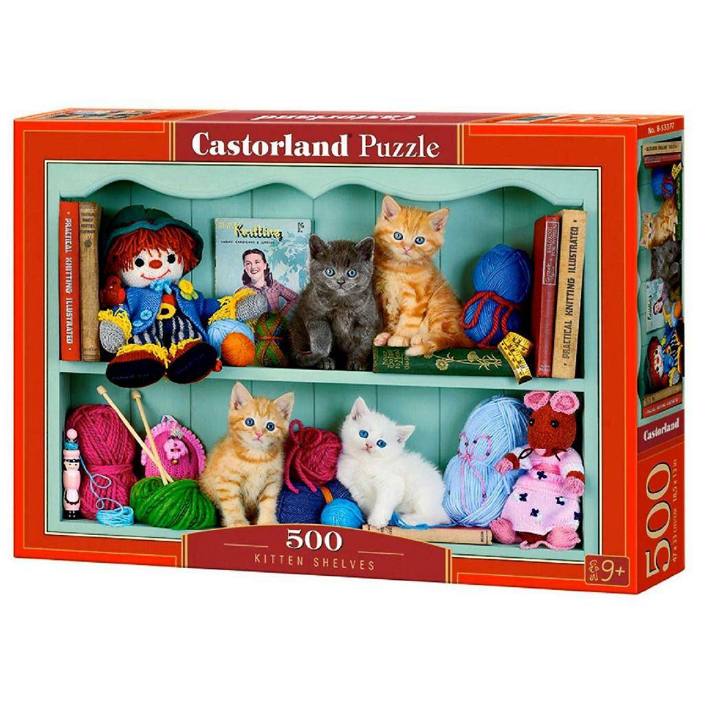 

Пазл Castorland Котята на полках, 500 элементов