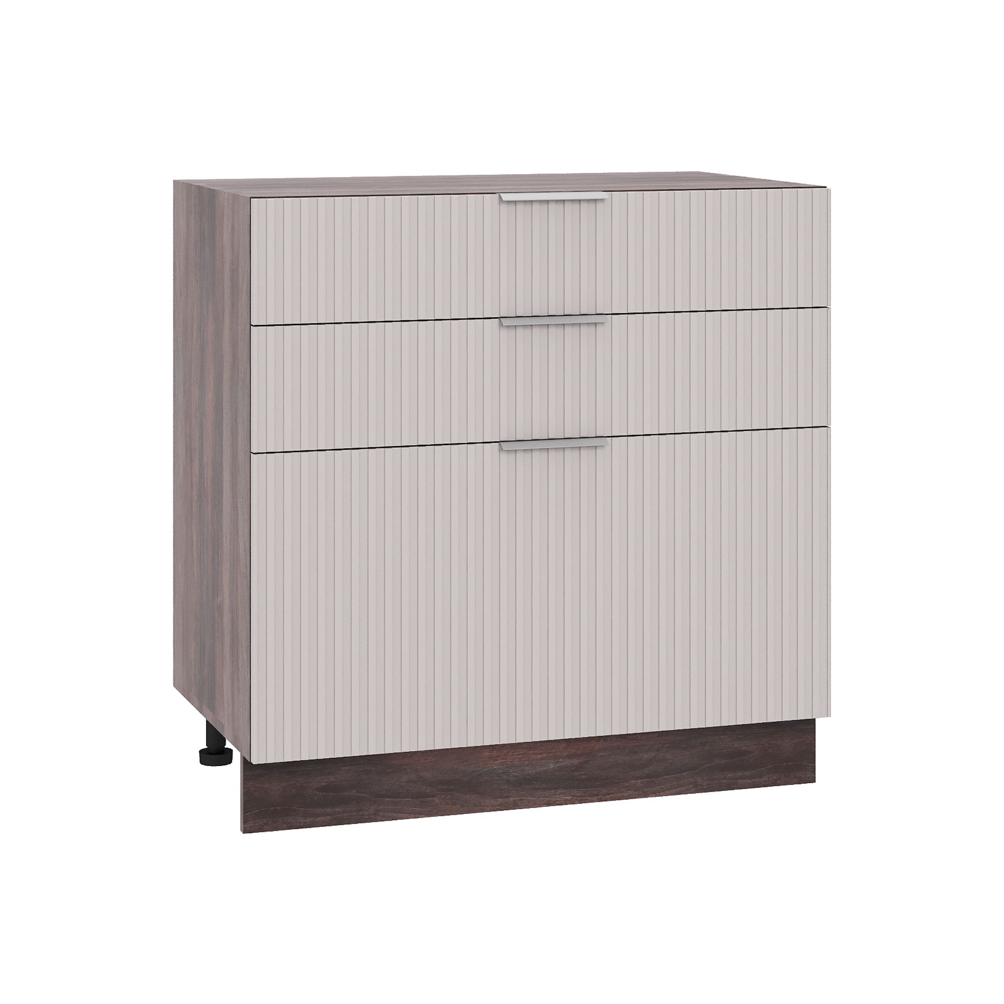 

Кухонный модуль напольный Сурская мебель Сиэль Ян 80x47,8x81,6 см с 3-мя ящиками, Коричневый;серый, Сиэль Ян