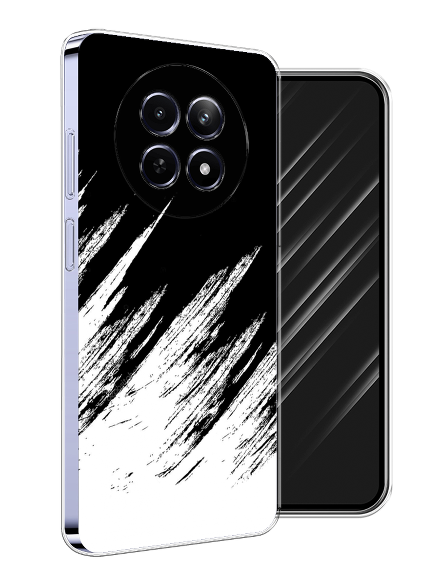 

Чехол Awog на Realme 12 5G "Черно белые брызги", Черный;белый;бежевый, 2516450-1