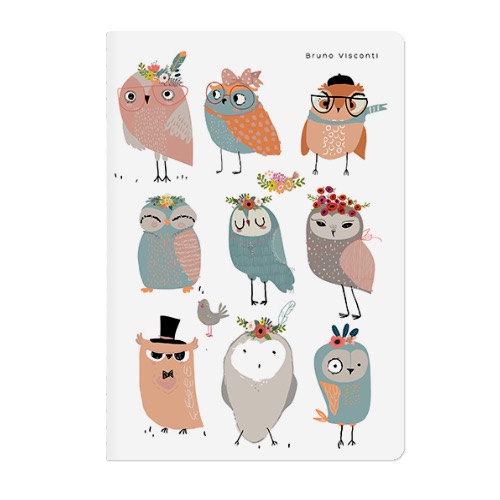 

Тетрадь общая Bruno Visconti Cute owls А5 40л, клетка, 1 шт.
