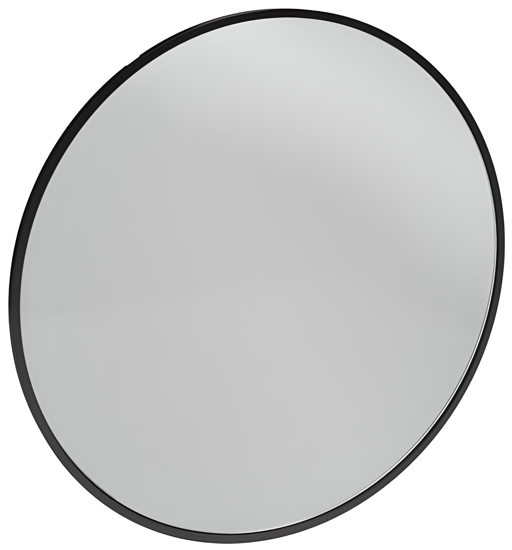 EB1177-S14 Odeon Rive Круглое зеркало, 70 см, лакированная рама черный сатин