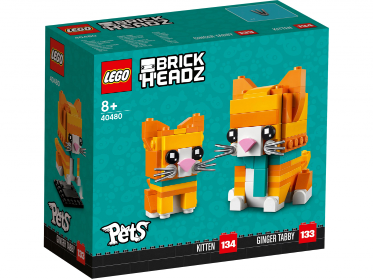 Конструктор LEGO BrickHeadz Сувенирный набор Рыжий кот 40480 набор для творчества алмазная мозаика phoenix plus на подрамнике девушка с котом 30 х 30 см