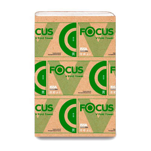 

Полотенца бумажные Focus Eco белые, 1 слой, 250 листов, Белый, Eco