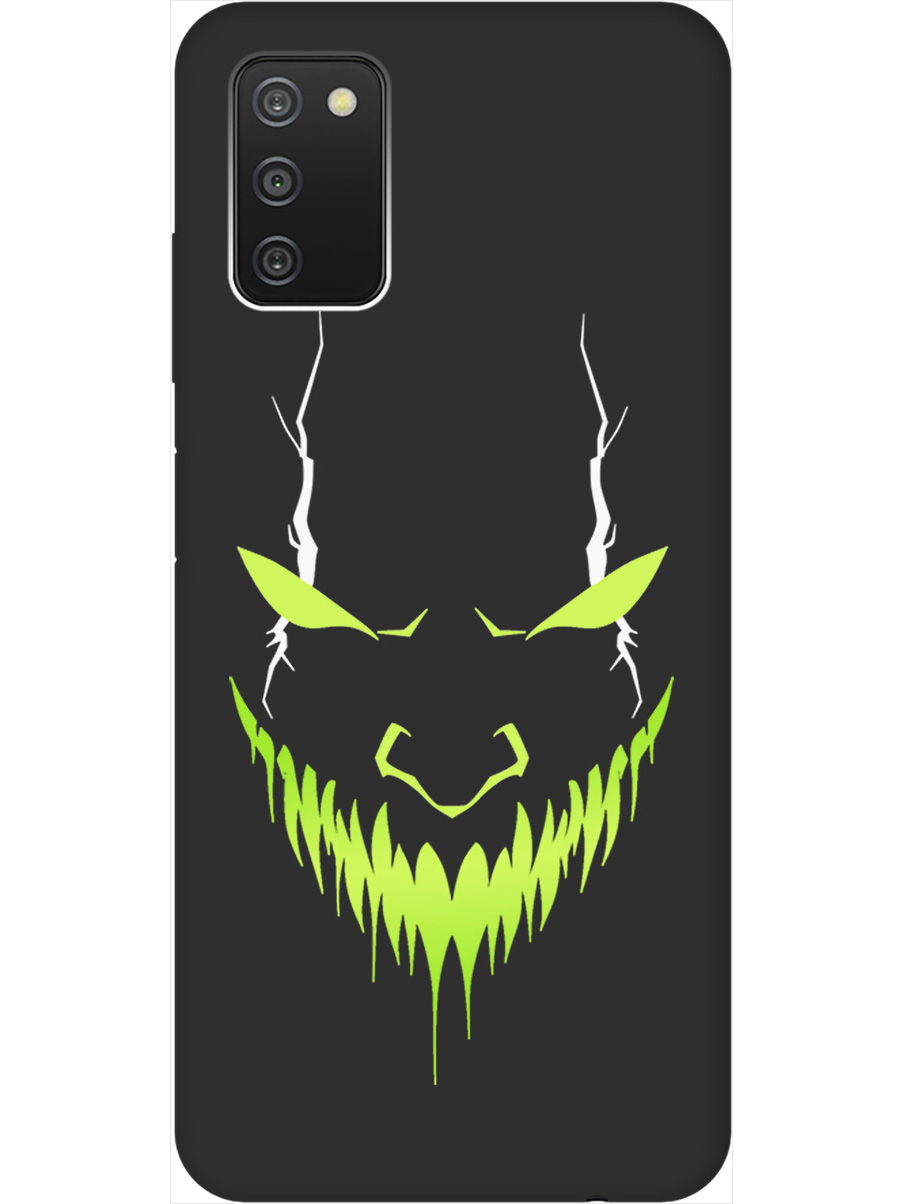 

Силиконовый чехол на Samsung Galaxy A03s с принтом "Evil Face" матовый черный, Черный;белый;зеленый, 732241151